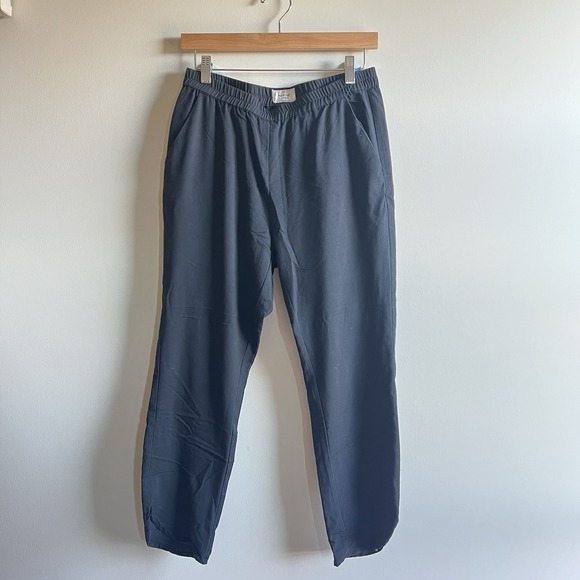 Marine Layer Pants - Marine Layer Pants Womens Large Black Allison Re-Spun Elastic Waist Soft Stretch